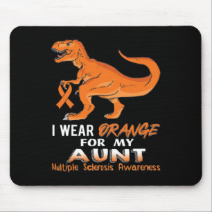 Wear Orange For My Aunt Dinosaur Multiple Sclerosi Mouse Mat