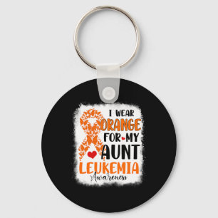 Wear Orange For My Aunt Leukaemia Awareness Month Key Ring
