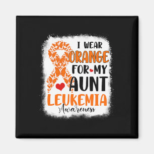 Wear Orange For My Aunt Leukaemia Awareness Month Magnet