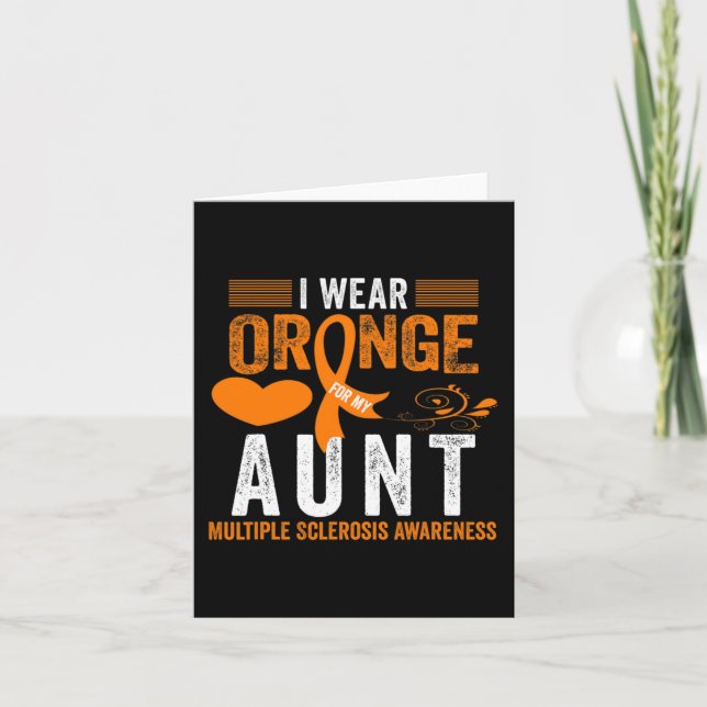 Wear Orange For My Aunt Ms Multiple Sclerosis Awar Card (Front)