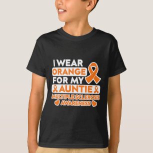 Wear Orange For My Auntie Ms Multiple Sclerosis Aw T-Shirt