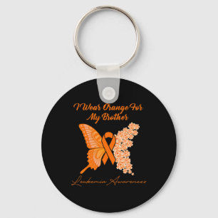 Wear Orange For My Brother - Leukaemia Awareness Key Ring