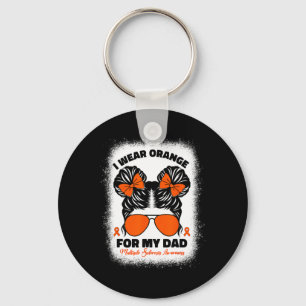 Wear Orange For My Dad Ms Multiple Sclerosis Kids Key Ring
