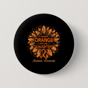 Wear Orange For My Daughter - Sunflower Leukaemia 6 Cm Round Badge