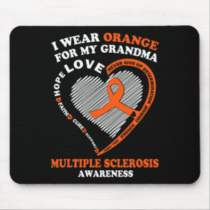 Wear Orange For My Grandma Multiple Sclerosis Awar Mouse Mat