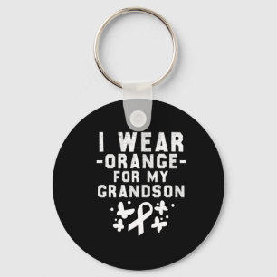 Wear Orange For My Grandson Leukaemia Awareness 1 Key Ring