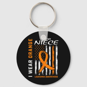 Wear Orange For My Niece Leukaemia Awareness Ameri Key Ring