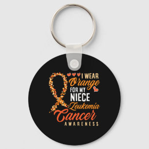 Wear Orange For My Niece Leukaemia Cancer Awarenes Key Ring