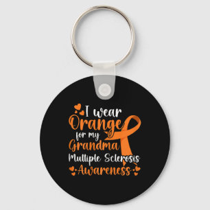 Wear Orange For My Sister Multiple Sclerosis Aware Key Ring