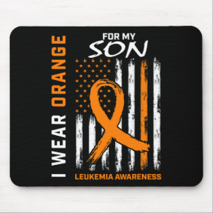 Wear Orange For My Son Leukaemia Awareness America Mouse Mat