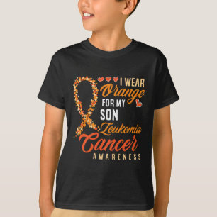 Wear Orange For My Son Leukaemia Cancer Awareness T-Shirt