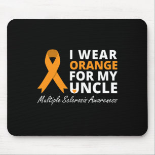 Wear Orange For My Uncle Ms Awareness Ribbon Mouse Mat