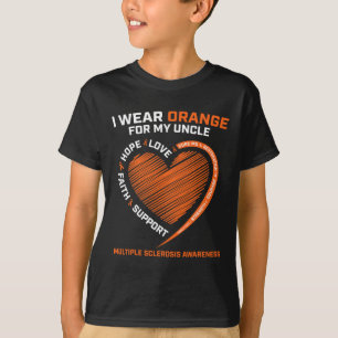 Wear Orange For My Uncle Ms Multiple Sclerosis Awa T-Shirt
