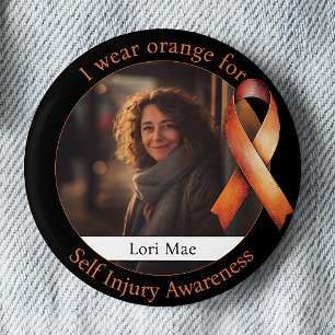 Wear Orange for Self Injury Awareness Photo 6 Cm Round Badge