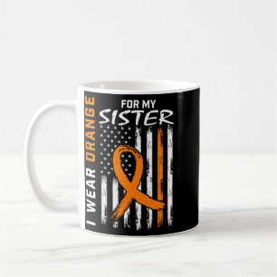 Wear Orange For Sister Leukaemia Cancer Awareness Coffee Mug