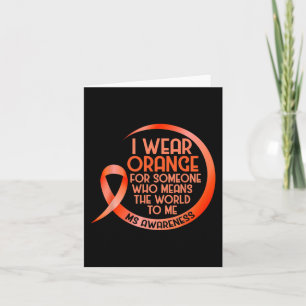 Wear Orange For Someone Ms Multiple Sclerosis Awar Card