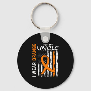 Wear orange for uncle leukaemia cancer awareness key ring