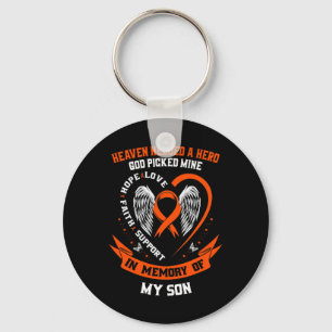 Wear Orange In Memory Of My Son Leukaemia Awarenes Key Ring