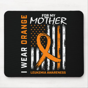 Wear Orange Mother Mum Leukaemia Awareness America Mouse Mat
