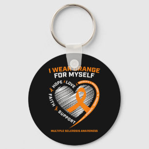 Wear Orange Myself Multiple Sclerosis Awareness Ms Key Ring
