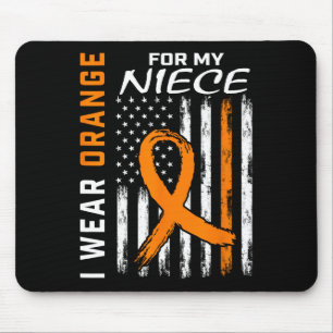 Wear Orange Niece Multiple Sclerosis Ms Flag Gifts Mouse Mat
