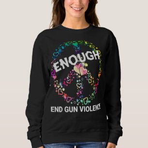 Wear Orange Peace Sign Enough End Gun Violence Tie Sweatshirt