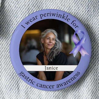 Wear Periwinkle for Gastric Cancer Awareness 6 Cm Round Badge
