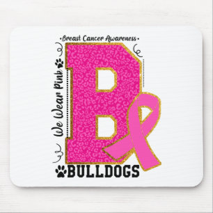 Wear Pink Bulldogs Breast Cancer Awareness Bulldog Mouse Mat