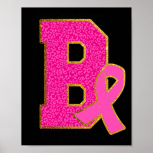 Wear Pink Bulldogs Breast Cancer Awareness Bulldog Poster