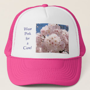 Wear Pink for a Cure! Ladies Hats Blossom Flowers