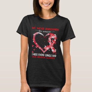 Wear Pink For Brain Aneurysm Awareness Heart Ribbo T-Shirt