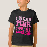 Wear pink for grandma groovy breast cancer women