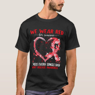 Wear Pink For Heart Disease Awareness Heart Ribbon T-Shirt