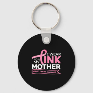 Wear pink for mother breast cancer awareness key ring