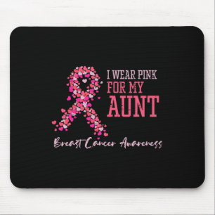 Wear Pink For My Aunt Breast Cancer Awareness Supp Mouse Mat