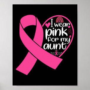 Wear Pink For My Aunt Support Breast Cancer Awaren Poster