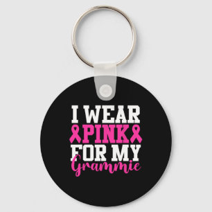 Wear Pink For My Grammie Breast Cancer Awareness Key Ring