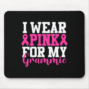 Wear Pink For My Grammie Breast Cancer Awareness Mouse Mat