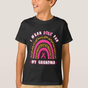 Wear Pink For My Grandma Groovy Breast Cancer Gran T-Shirt