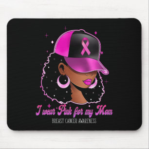 Wear Pink For My Mum Breast Cancer Awareness Afro Mouse Mat