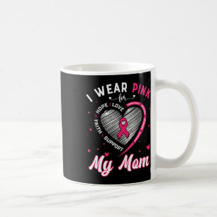 Wear Pink For My Mum Breast Cancer Awareness Pink Coffee Mug