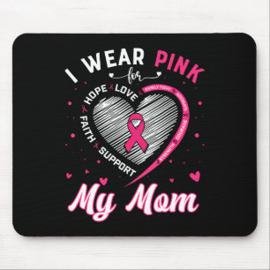 Wear Pink For My Mum Breast Cancer Awareness Pink  Mouse Mat