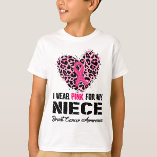 Wear Pink For My Niece Breast Cancer Awareness Hea T-Shirt