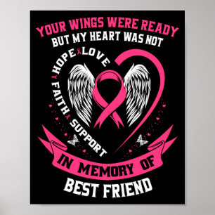 Wear Pink In Memory Of Loving Friend Breast Cancer Poster