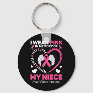 Wear Pink In Memory Of My Niece Breast Cancer Awar Key Ring