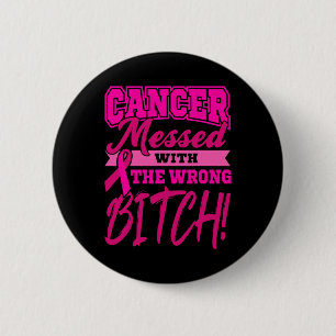 Wear Pink World Cancer Day Gift Pink Ribbon Chemot 6 Cm Round Badge