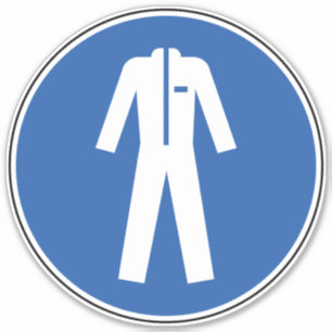 Wear Protective Clothing Hazard Symbol Label
