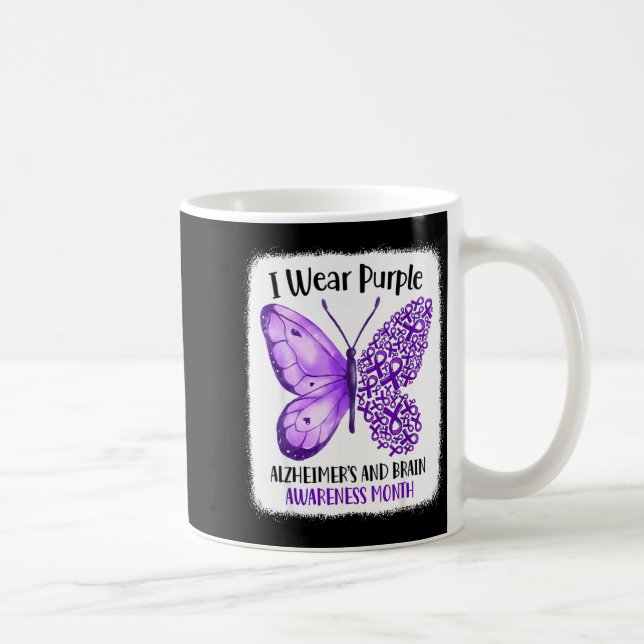 Wear purple alzheimer's and brain awareness month coffee mug (Right)