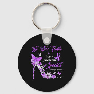Wear Purple Butterflies Fibromyalgia Awareness Key Ring