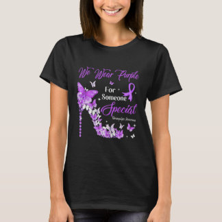 Wear Purple Butterflies Fibromyalgia Awareness  T-Shirt